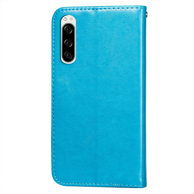 For Sony Xperia 5 Flower Vine Embossing Pattern Horizontal Flip Leather Case with Card Slot & Holder & Wallet & Lanyard