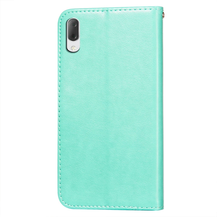For Sony Xperia L3 Flower Vine Embossing Pattern Horizontal Flip Leather Case with Card Slot & Holder & Wallet & Lanyard