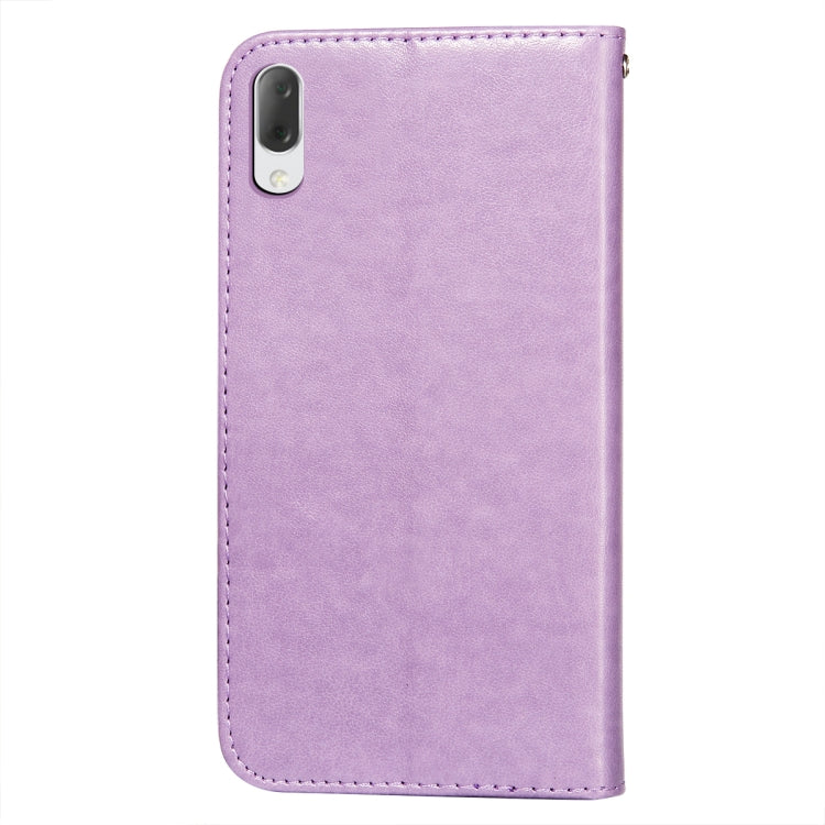 For Sony Xperia L3 Flower Vine Embossing Pattern Horizontal Flip Leather Case with Card Slot & Holder & Wallet & Lanyard
