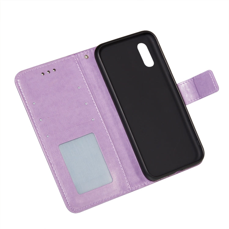 For Sony Xperia L3 Flower Vine Embossing Pattern Horizontal Flip Leather Case with Card Slot & Holder & Wallet & Lanyard