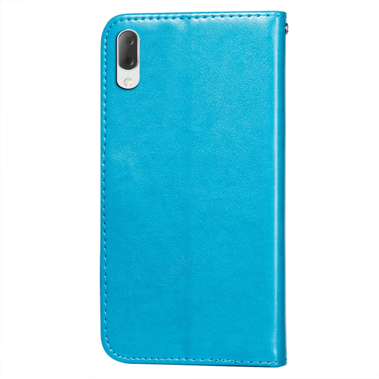 For Sony Xperia L3 Flower Vine Embossing Pattern Horizontal Flip Leather Case with Card Slot & Holder & Wallet & Lanyard