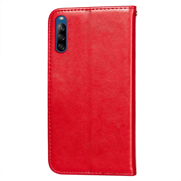 For Sony Xperia L4 Flower Vine Embossing Pattern Horizontal Flip Leather Case with Card Slot & Holder & Wallet & Lanyard
