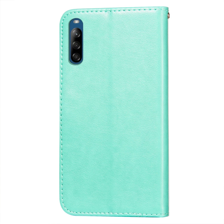 For Sony Xperia L4 Flower Vine Embossing Pattern Horizontal Flip Leather Case with Card Slot & Holder & Wallet & Lanyard