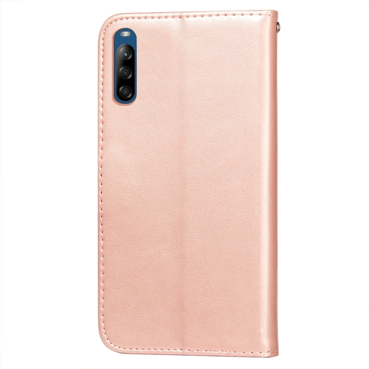 For Sony Xperia L4 Flower Vine Embossing Pattern Horizontal Flip Leather Case with Card Slot & Holder & Wallet & Lanyard
