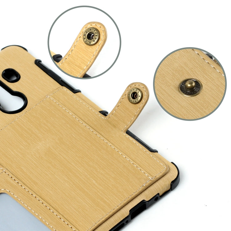 For Huawei Mate 10 Pro Brushed Texture Shockproof PU + TPU Case, with Card Slots & Wallet & Photo Frame