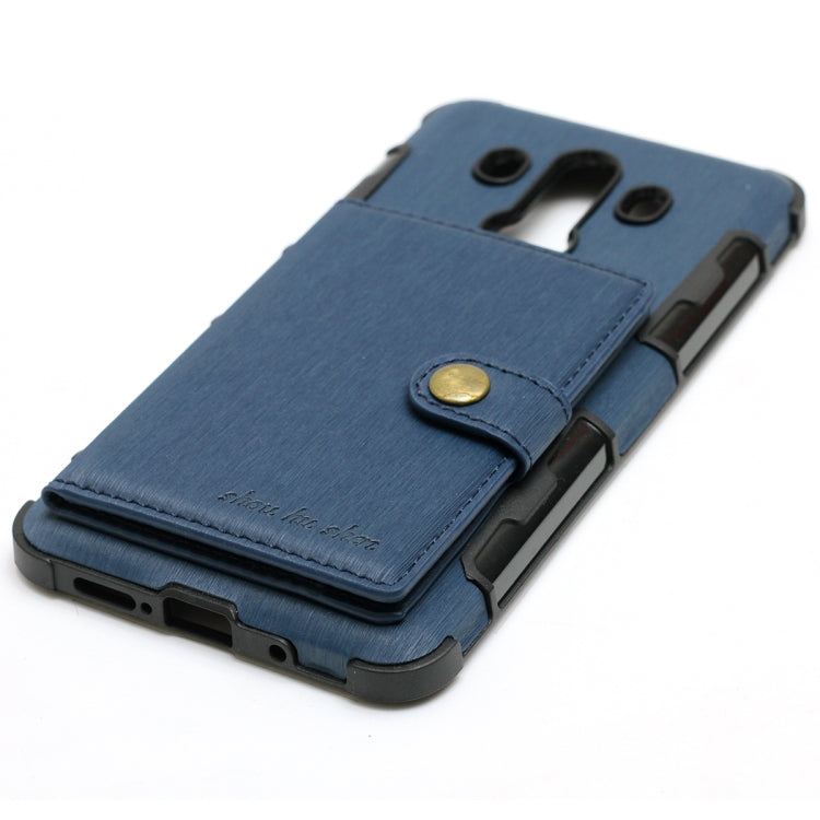 For Huawei Mate 10 Pro Brushed Texture Shockproof PU + TPU Case, with Card Slots & Wallet & Photo Frame