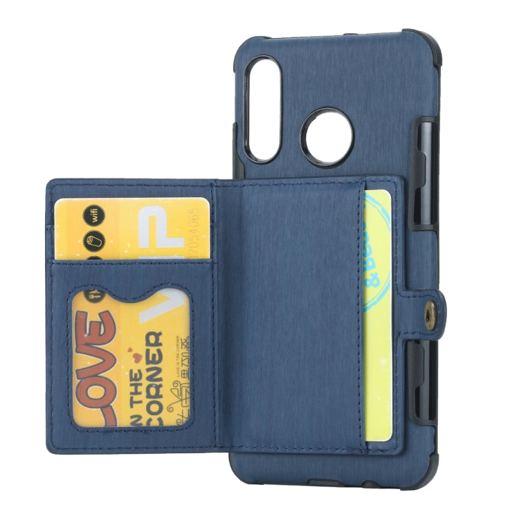 For Huawei P30 Lite Brushed Texture Shockproof PU + TPU Case, with Card Slots & Wallet & Photo Frame