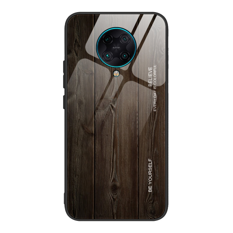 For Xiaomi Redmi K30 Pro Wood Grain Glass Protective Case