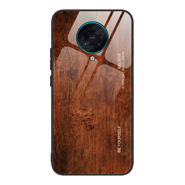 For Xiaomi Redmi K30 Pro Wood Grain Glass Protective Case