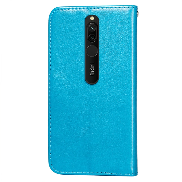 For Xiaomi Redmi 8 Flower Vine Embossing Pattern Horizontal Flip Leather Case with Card Slot & Holder & Wallet & Lanyard