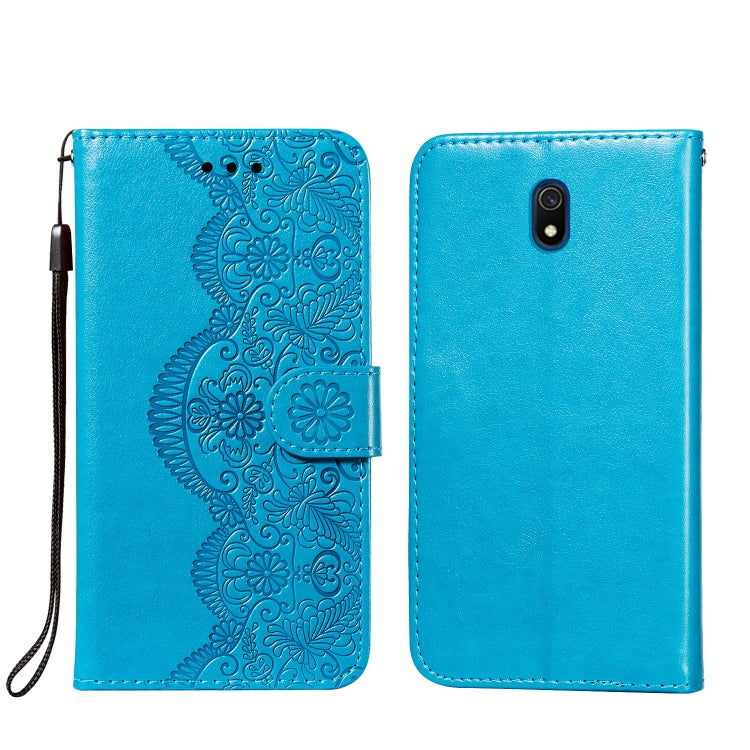 For Xiaomi Redmi 8A Flower Vine Embossing Pattern Horizontal Flip Leather Case with Card Slot & Holder & Wallet & Lanyard