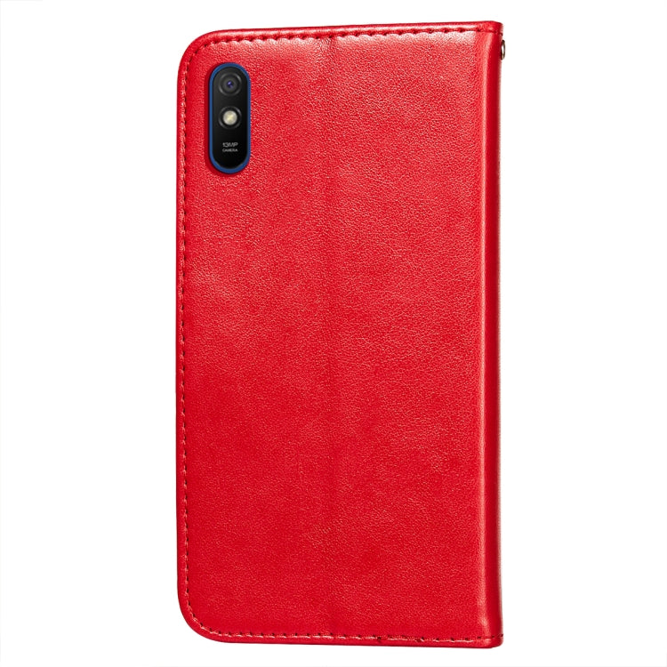 For Xiaomi Redmi 9A Flower Vine Embossing Pattern Horizontal Flip Leather Case with Card Slot & Holder & Wallet & Lanyard