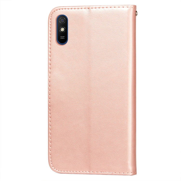 For Xiaomi Redmi 9A Flower Vine Embossing Pattern Horizontal Flip Leather Case with Card Slot & Holder & Wallet & Lanyard