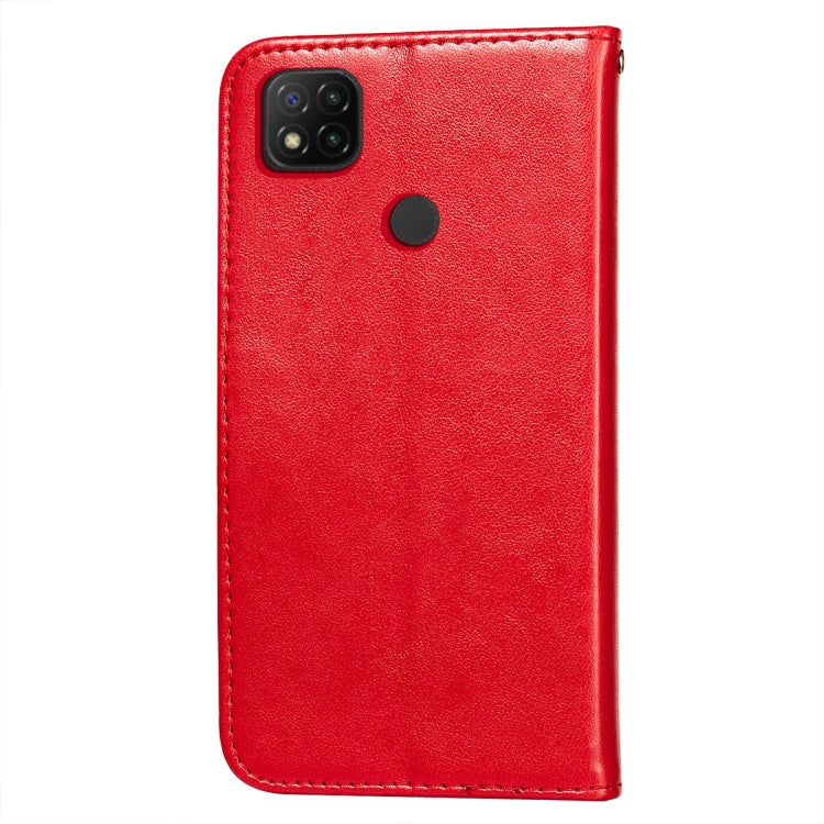 For Xiaomi Redmi 9C Flower Vine Embossing Pattern Horizontal Flip Leather Case with Card Slot & Holder & Wallet & Lanyard