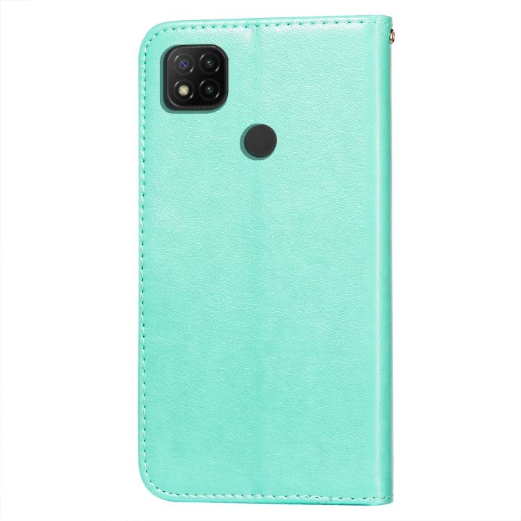 For Xiaomi Redmi 9C Flower Vine Embossing Pattern Horizontal Flip Leather Case with Card Slot & Holder & Wallet & Lanyard