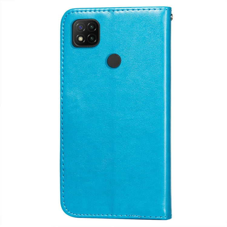 For Xiaomi Redmi 9C Flower Vine Embossing Pattern Horizontal Flip Leather Case with Card Slot & Holder & Wallet & Lanyard