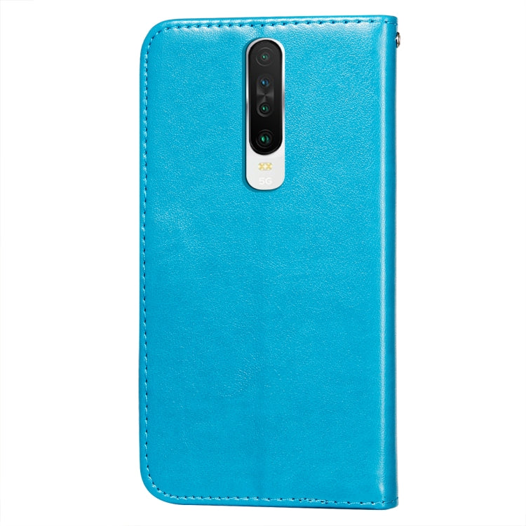 For Xiaomi Redmi K30 Flower Vine Embossing Pattern Horizontal Flip Leather Case with Card Slot & Holder & Wallet & Lanyard