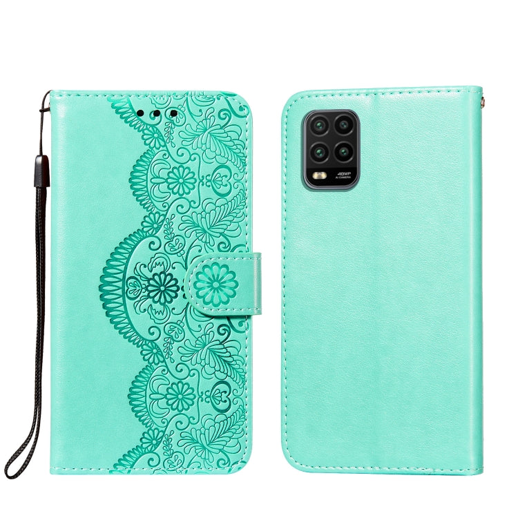 For Xiaomi Mi 10 Lite Flower Vine Embossing Pattern Horizontal Flip Leather Case with Card Slot & Holder & Wallet & Lanyard