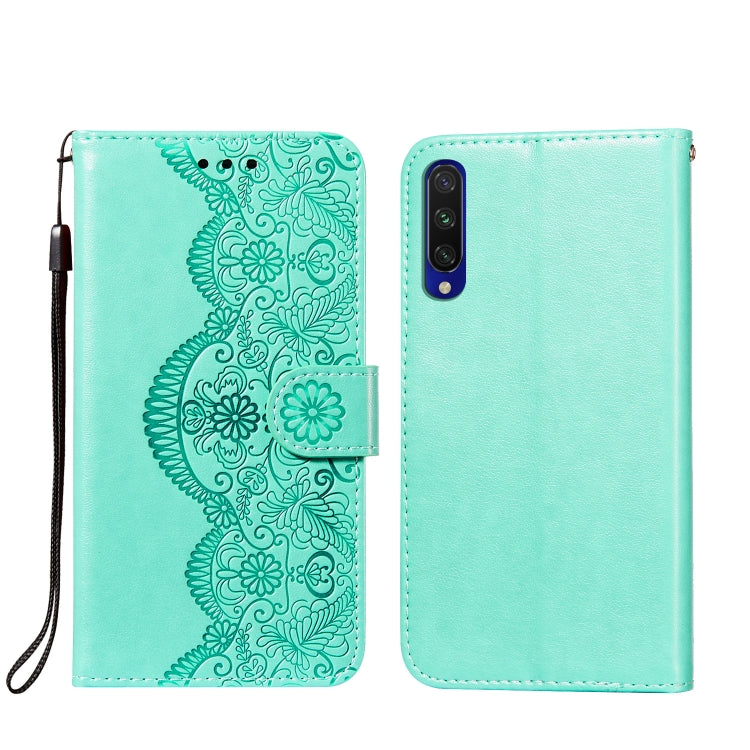 For Xiaomi Mi CC9e / Mi A3 Flower Vine Embossing Pattern Horizontal Flip Leather Case with Card Slot & Holder & Wallet & Lanyard