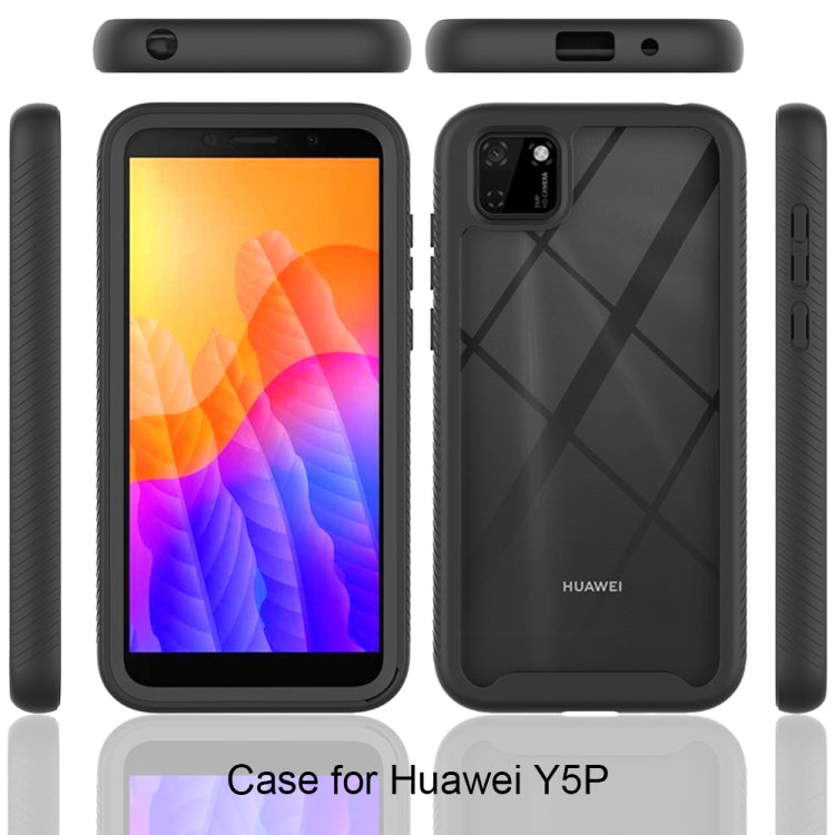 For Huawei Y5p Starry Sky Solid Color Series Shockproof PC + TPU Protective Case(Black)