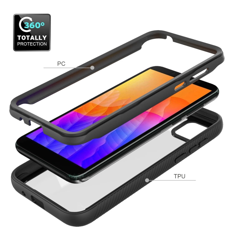 For Huawei Honor 9S Starry Sky Solid Color Series Shockproof PC + TPU Protective Case(Black)