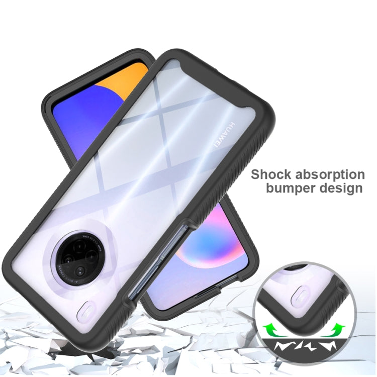 For Huawei Y9a Starry Sky Solid Color Series Shockproof PC + TPU Protective Case(Black)