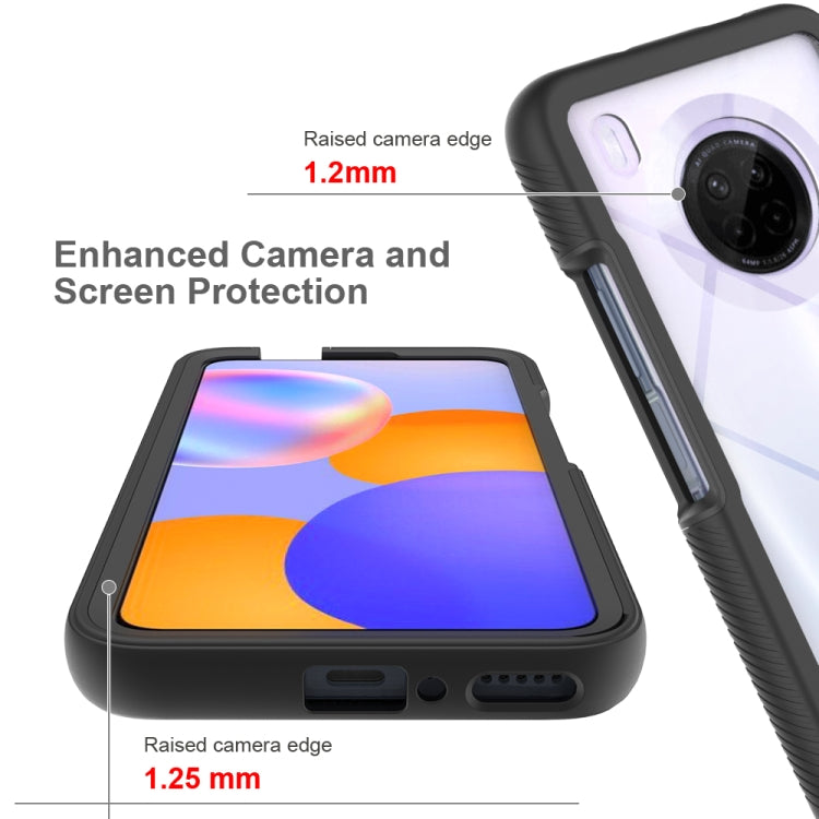 For Huawei Y9a Starry Sky Solid Color Series Shockproof PC + TPU Protective Case(Black)