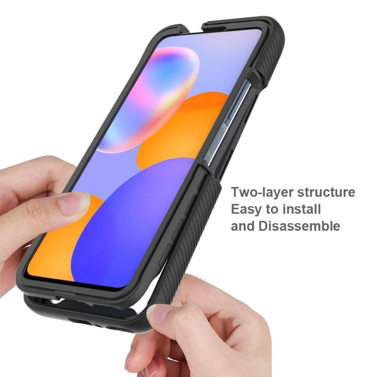 For Huawei Y9a Starry Sky Solid Color Series Shockproof PC + TPU Protective Case(Black)