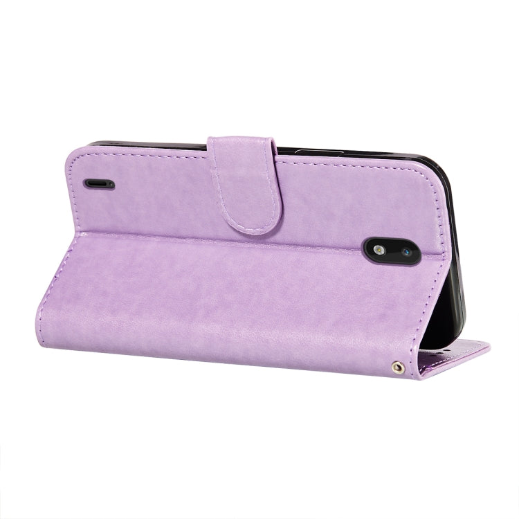 For Nokia 1.3 Flower Vine Embossing Pattern Horizontal Flip Leather Case with Card Slot & Holder & Wallet & Lanyard