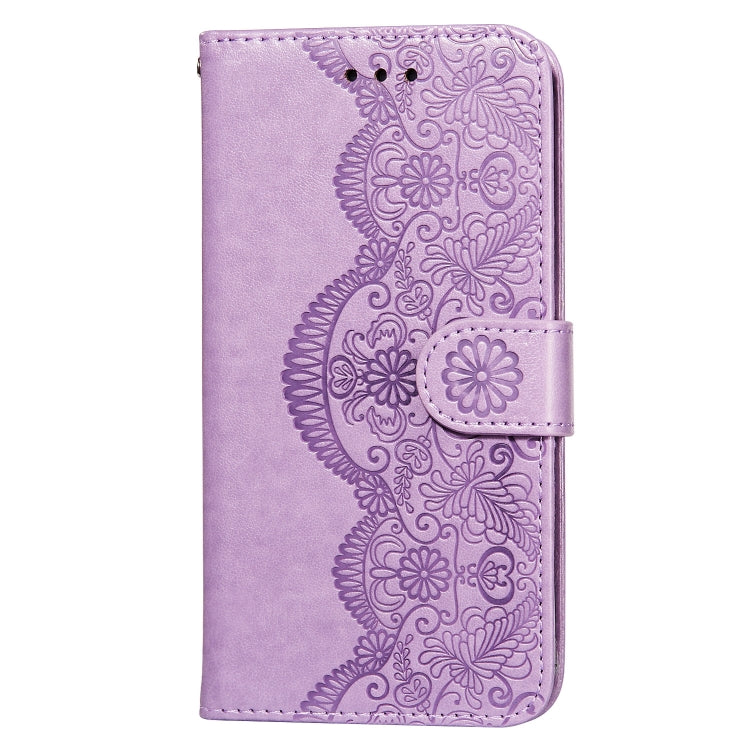 For Nokia 2.2 Flower Vine Embossing Pattern Horizontal Flip Leather Case with Card Slot & Holder & Wallet & Lanyard