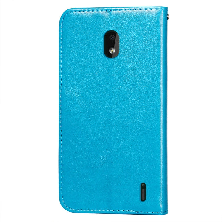 For Nokia 2.2 Flower Vine Embossing Pattern Horizontal Flip Leather Case with Card Slot & Holder & Wallet & Lanyard