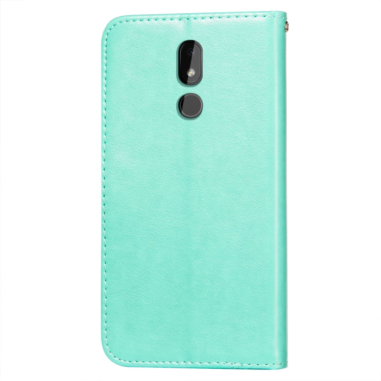 For Nokia 3.2 Flower Vine Embossing Pattern Horizontal Flip Leather Case with Card Slot & Holder & Wallet & Lanyard