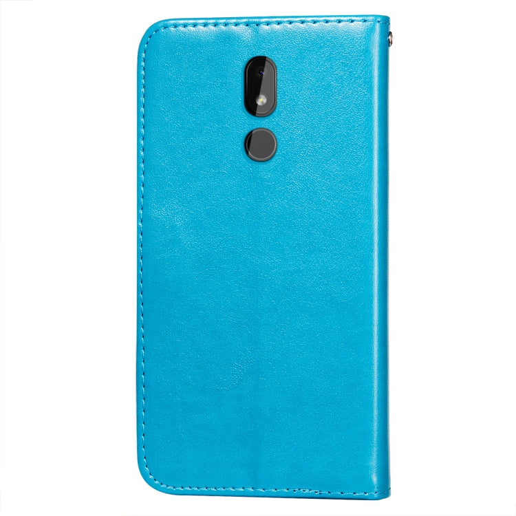 For Nokia 3.2 Flower Vine Embossing Pattern Horizontal Flip Leather Case with Card Slot & Holder & Wallet & Lanyard