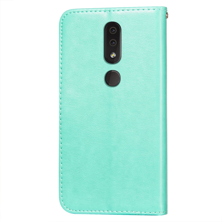 For Nokia 4.2 Flower Vine Embossing Pattern Horizontal Flip Leather Case with Card Slot & Holder & Wallet & Lanyard