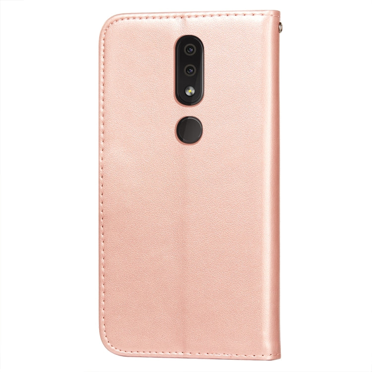 For Nokia 4.2 Flower Vine Embossing Pattern Horizontal Flip Leather Case with Card Slot & Holder & Wallet & Lanyard