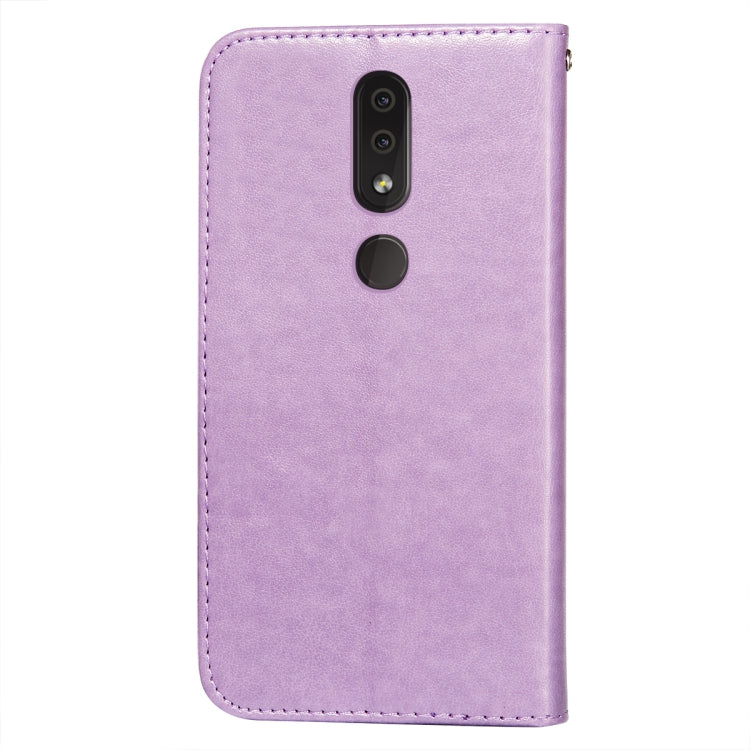 For Nokia 4.2 Flower Vine Embossing Pattern Horizontal Flip Leather Case with Card Slot & Holder & Wallet & Lanyard