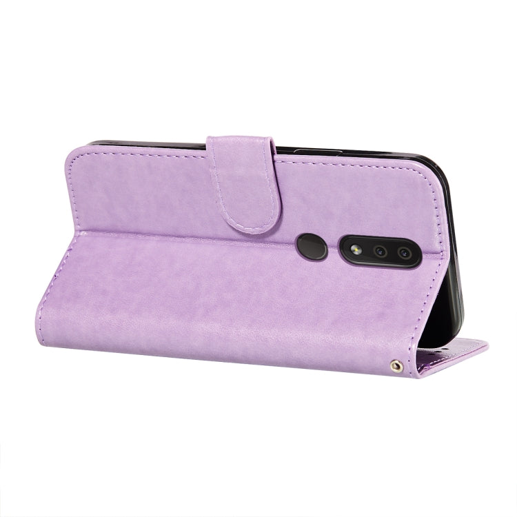 For Nokia 4.2 Flower Vine Embossing Pattern Horizontal Flip Leather Case with Card Slot & Holder & Wallet & Lanyard