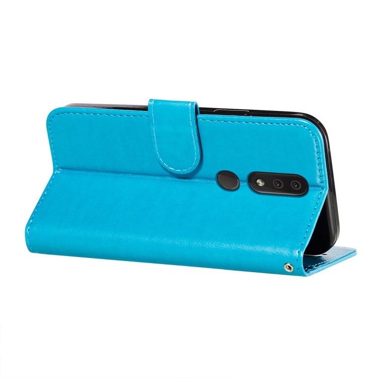 For Nokia 4.2 Flower Vine Embossing Pattern Horizontal Flip Leather Case with Card Slot & Holder & Wallet & Lanyard