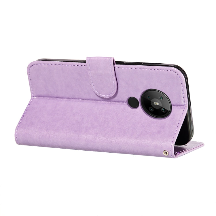 For Nokia 5.3 Flower Vine Embossing Pattern Horizontal Flip Leather Case with Card Slot & Holder & Wallet & Lanyard