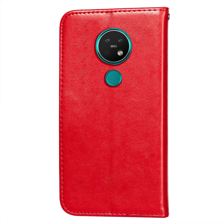 For Nokia 7.2 Flower Vine Embossing Pattern Horizontal Flip Leather Case with Card Slot & Holder & Wallet & Lanyard