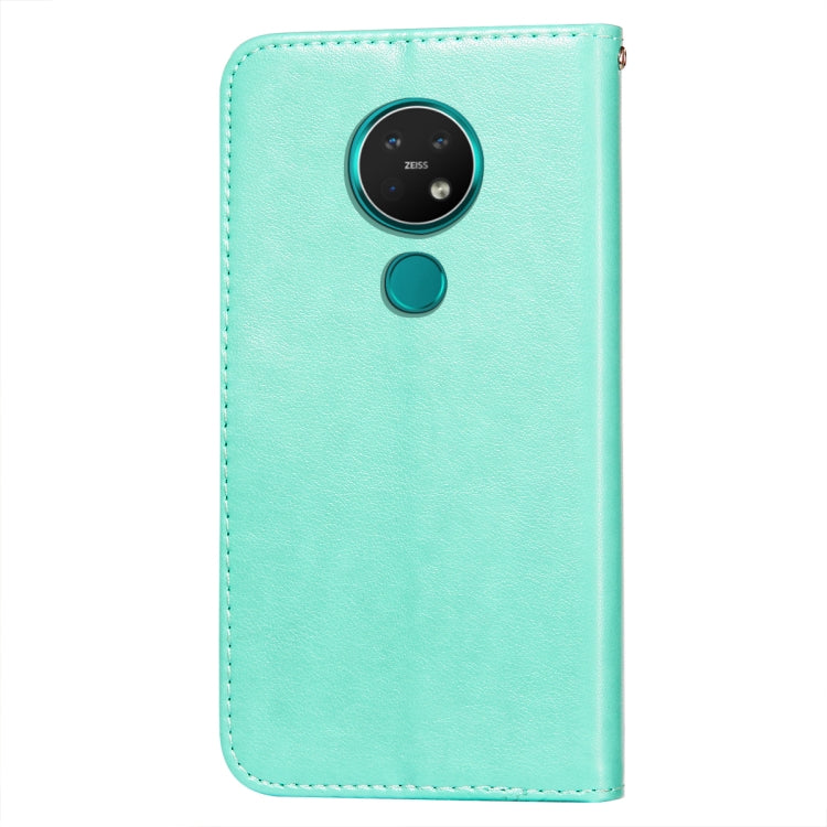 For Nokia 7.2 Flower Vine Embossing Pattern Horizontal Flip Leather Case with Card Slot & Holder & Wallet & Lanyard