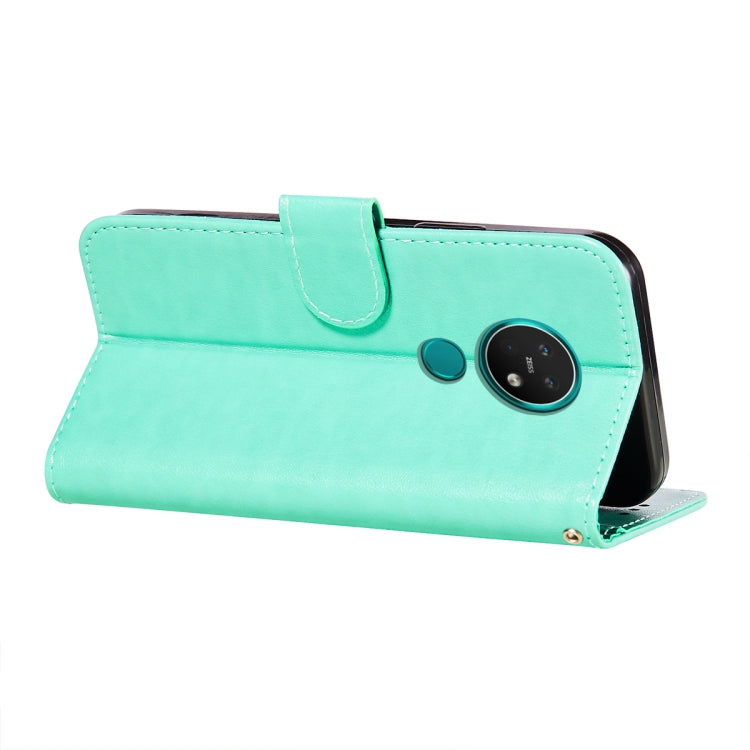 For Nokia 7.2 Flower Vine Embossing Pattern Horizontal Flip Leather Case with Card Slot & Holder & Wallet & Lanyard