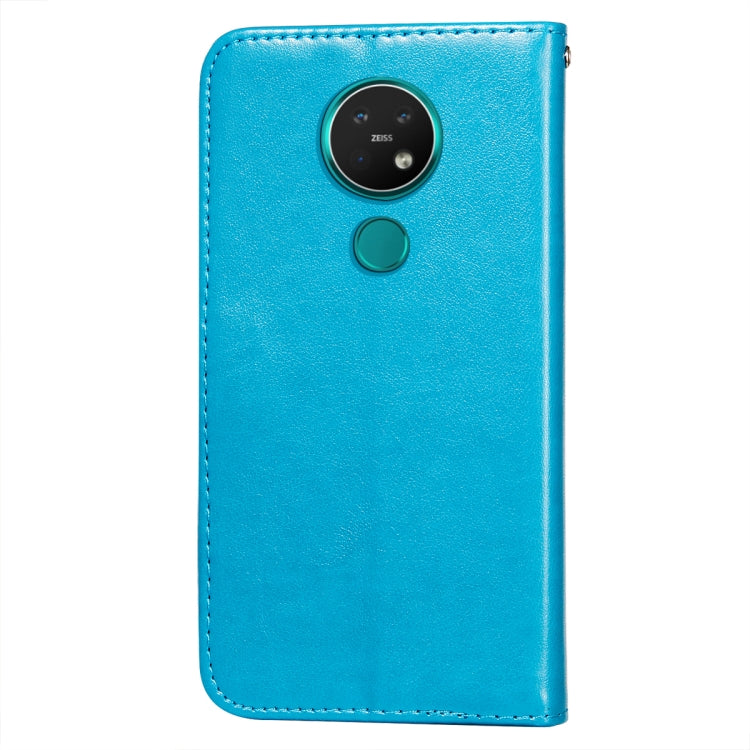 For Nokia 7.2 Flower Vine Embossing Pattern Horizontal Flip Leather Case with Card Slot & Holder & Wallet & Lanyard