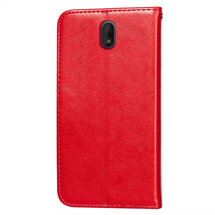 For Nokia C1 Flower Vine Embossing Pattern Horizontal Flip Leather Case with Card Slot & Holder & Wallet & Lanyard