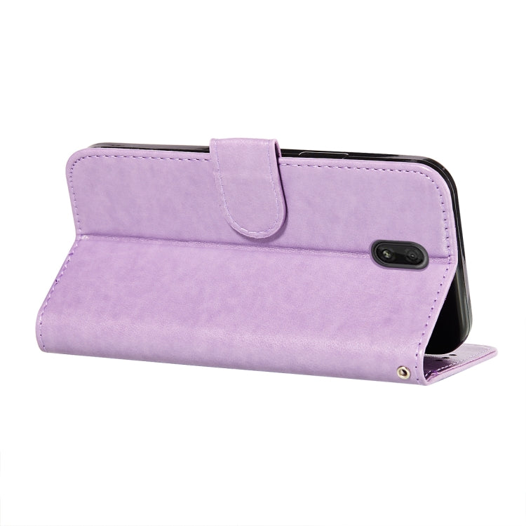 For Nokia C1 Flower Vine Embossing Pattern Horizontal Flip Leather Case with Card Slot & Holder & Wallet & Lanyard