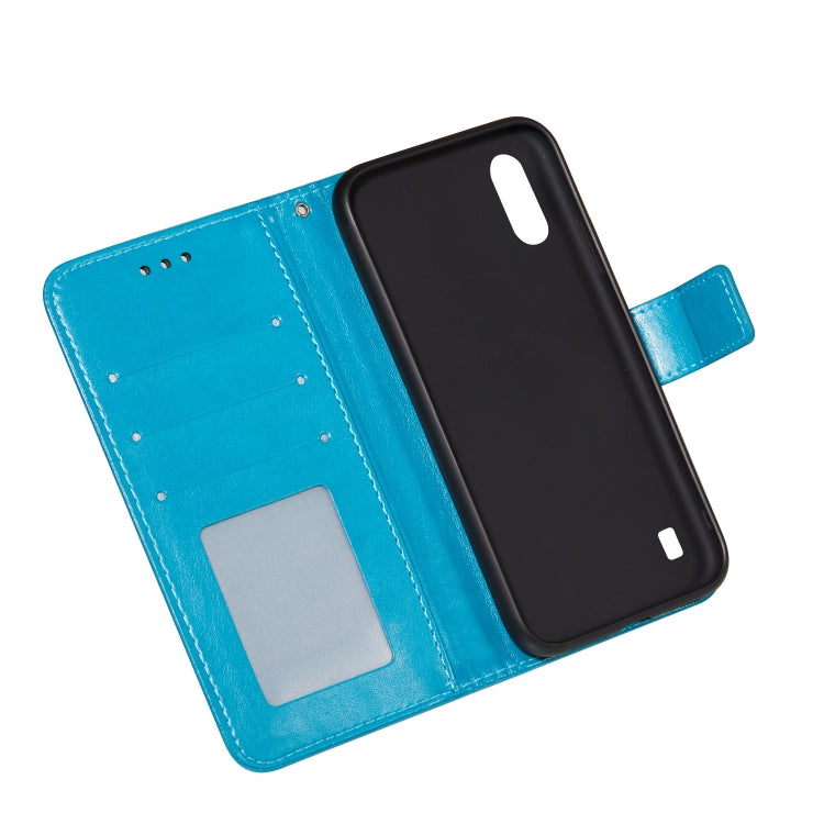 For Samsung Galaxy A01 Flower Vine Embossing Pattern Horizontal Flip Leather Case with Card Slot & Holder & Wallet & Lanyard