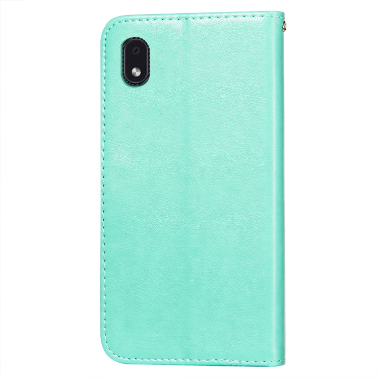For Samsung  Galaxy A01 Core Flower Vine Embossing Pattern Horizontal Flip Leather Case with Card Slot & Holder & Wallet & Lanyard