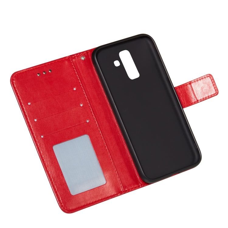For Samsung Galaxy A6+ 2018 Flower Vine Embossing Pattern Horizontal Flip Leather Case with Card Slot & Holder & Wallet & Lanyard