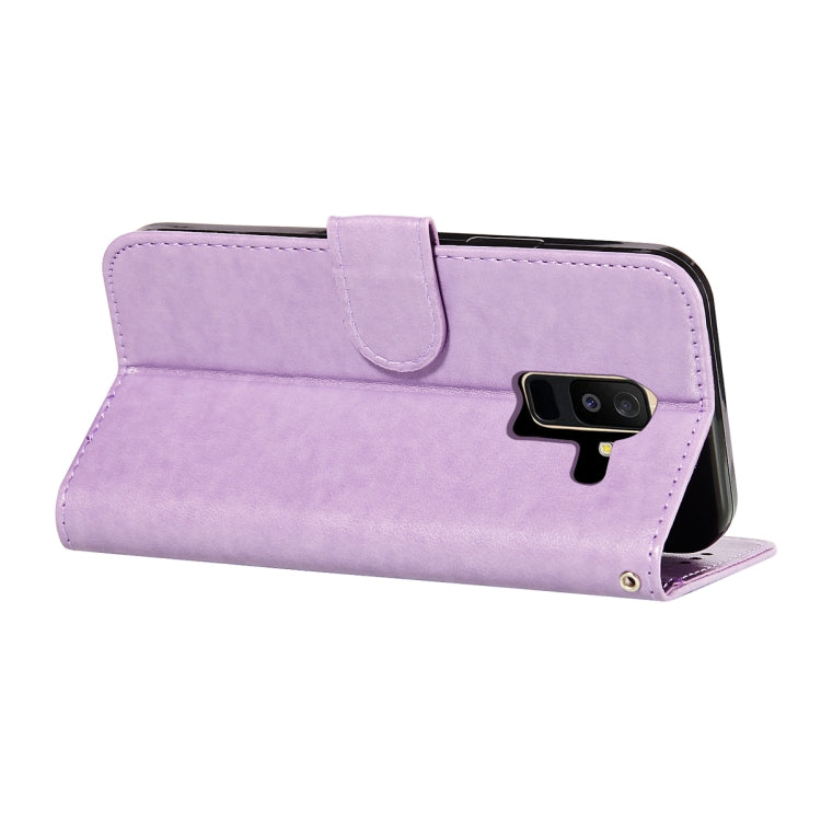 For Samsung Galaxy A6+ 2018 Flower Vine Embossing Pattern Horizontal Flip Leather Case with Card Slot & Holder & Wallet & Lanyard