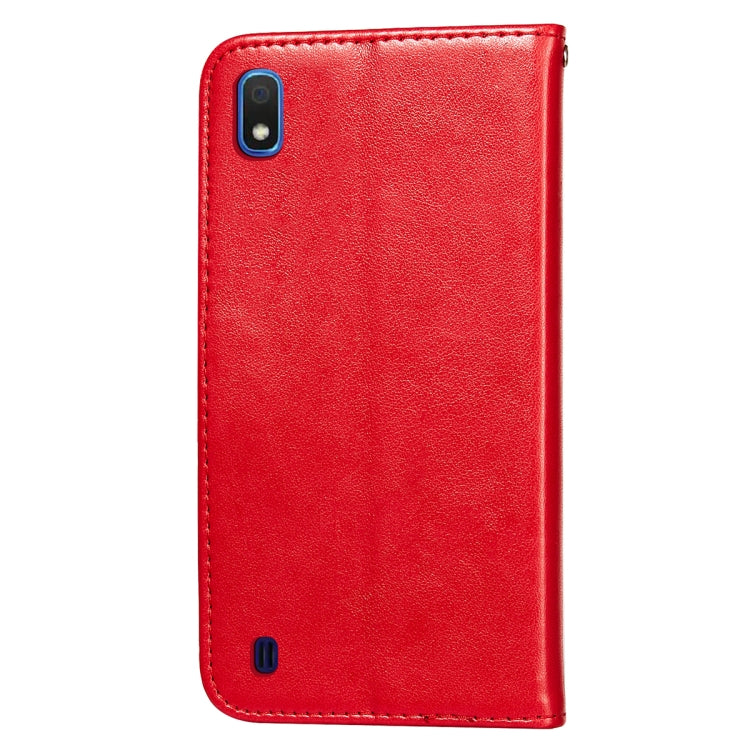 For Samsung  Galaxy A10 Flower Vine Embossing Pattern Horizontal Flip Leather Case with Card Slot & Holder & Wallet & Lanyard